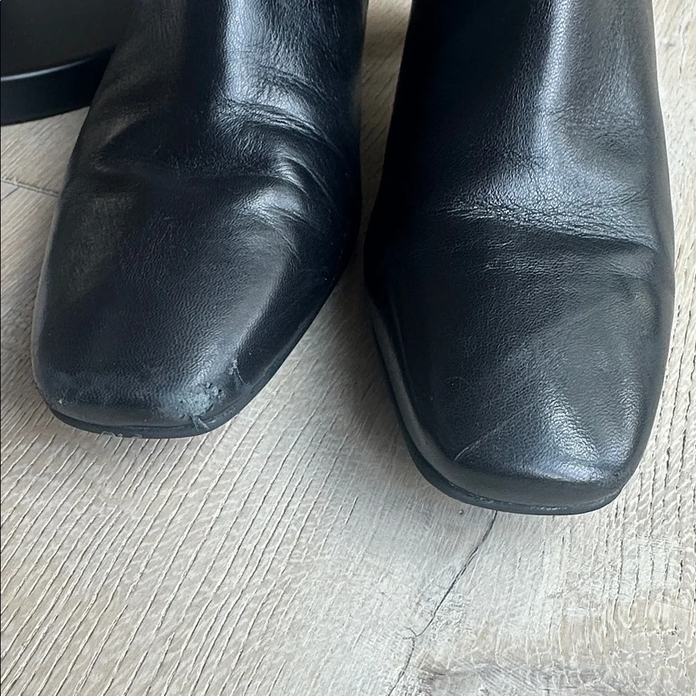 ANTONIO MELANI Black Leather Mid-Calf Heeled Boots - Picture 8 of 8